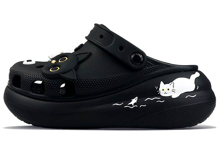 Шлепанцы женские Crocs Classic Crush BNK Naughty White Cat - Boxette Shop